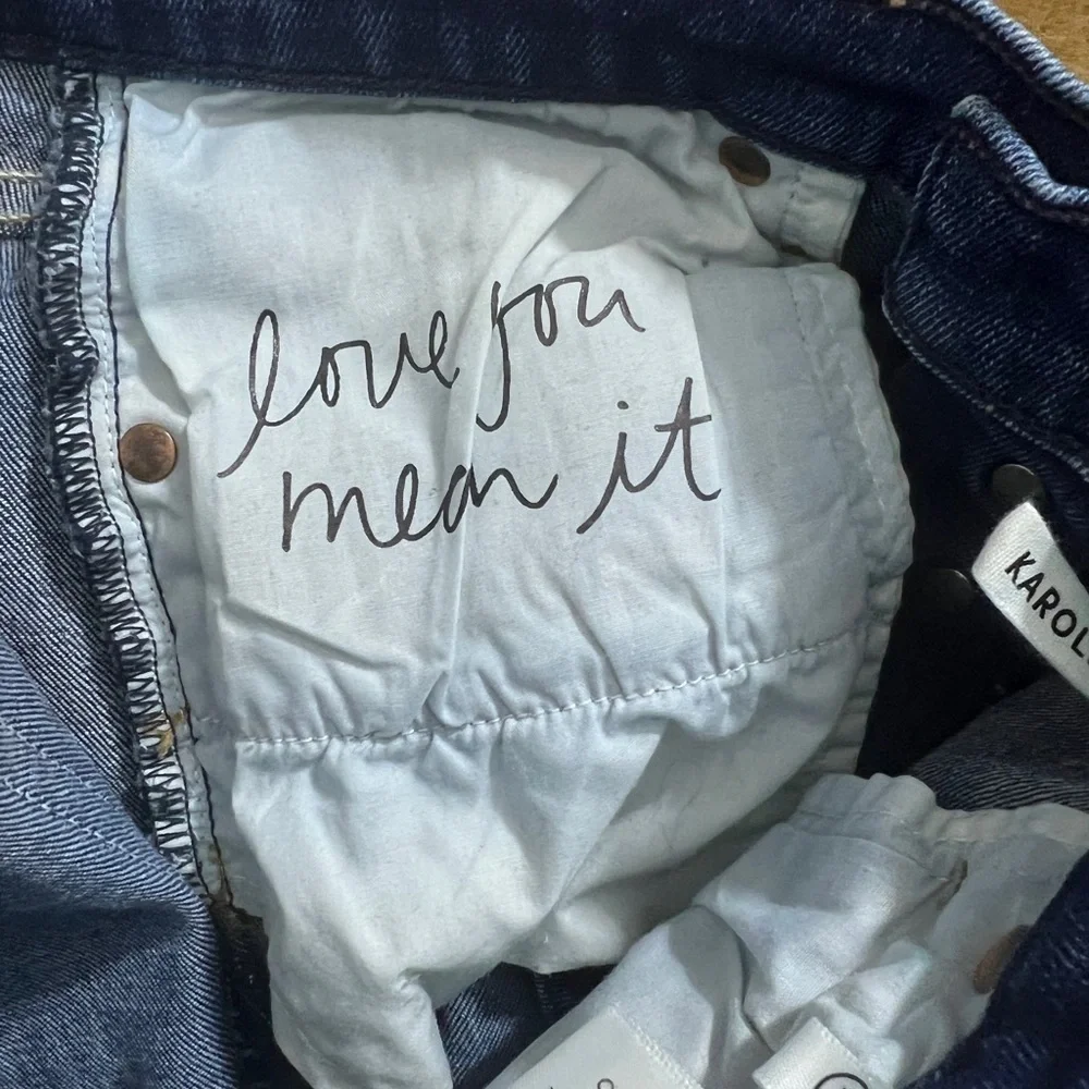 GRLFRND Size 28‎ Karolina Button Fly High Rise Straight Jeans In Joan Jett
